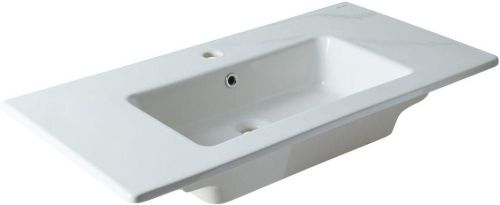 Раковина керамическая Allen Brau Fantasy 4.11013.20 92х47 полувстраиваемая цвет белый 1 отверстие под смеситель