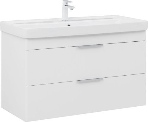 Тумба под раковину Aquanet Ирис new 00339280 99х45х57 подвесная цвет белый