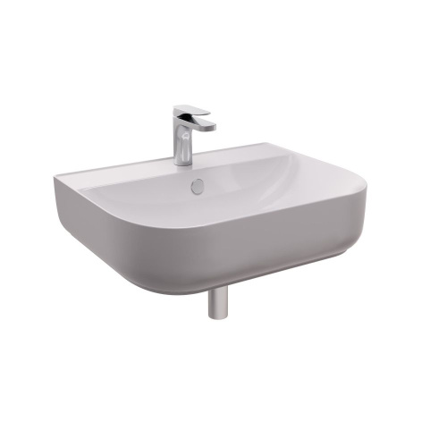 Раковина керамическая Hidra Gio G15E/026 60х49 подвесная цвет черный матовый 1 отверстие под смеситель