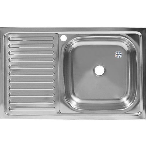 Кухонная мойка Melana 076 ta R (*20) 80х50 цвет хром поверхность Матовая