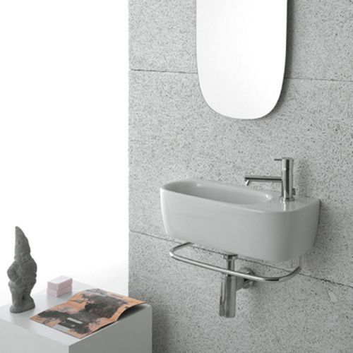 Раковина керамическая Globo Genesis 50 см GE046.BI*1 подвесная цвет белый 1 отверстие под смеситель