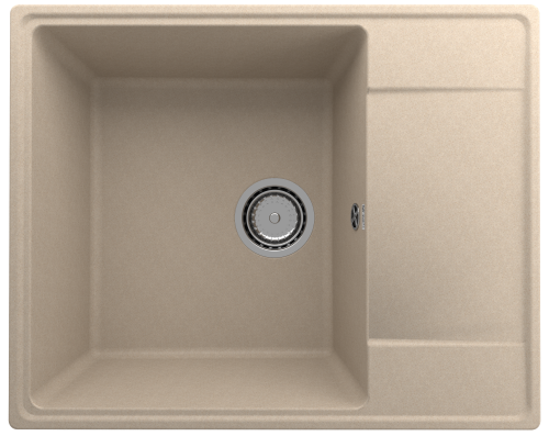 Кухонная мойка Ulgran Quartz Prima 605-03 61х49 цвет бежевый поверхность матовая
