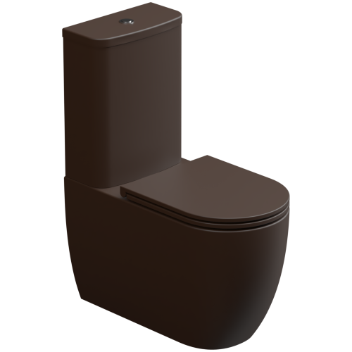 Чаша унитаза напольная GSG Ceramic Design Like LKMBL035P цвет коричневый без бачка без сиденья безободковая смыв торнадо