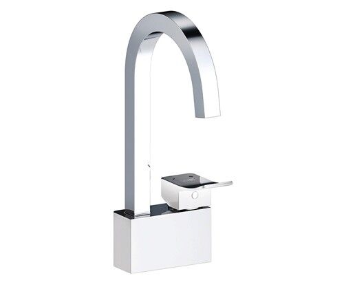Смеситель для кухни Wasserkraft Aller 1060 WHITE 1067W на мойку белый/хром