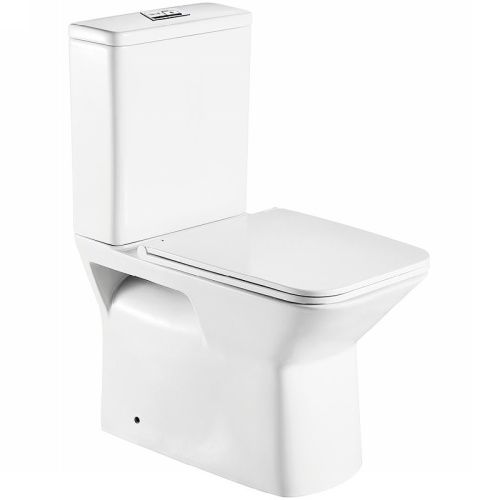 Унитаз напольный с бачком WeltWasser WW ZINNBACH 001 GL-WT (10000009967) белый глянцевый с сиденьем микролифт безободковый душевой смыв