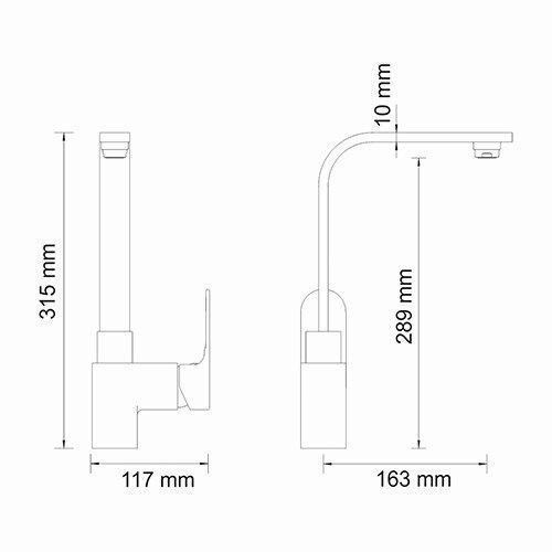 Смеситель для кухни Wasserkraft Dinkel 5800 5807 на мойку хром - фото 5