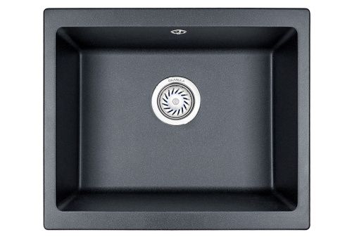 Кухонная мойка Granula 5551, ШВАРЦ 55х46 цвет черный поверхность матовая
