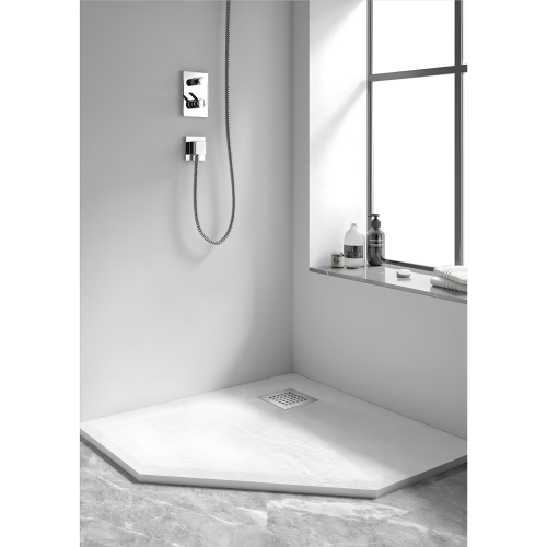Душевой поддон RGW Stone Tray 14155099-01-11 90х90 искусственный камень белый без ножек