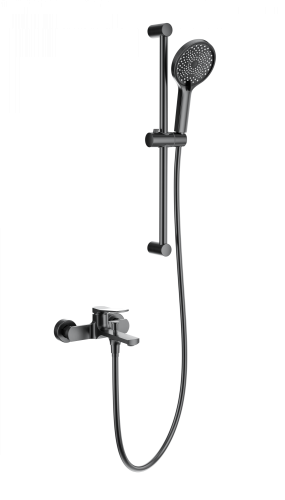 Душевой гарнитур со смесителем Wonzon & Woghand WW-C2036-BGG настенный графит