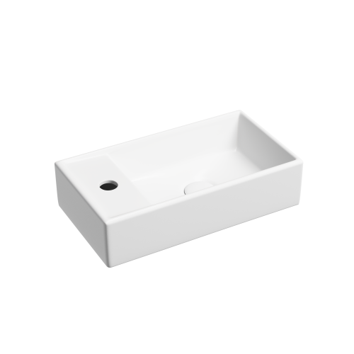 Раковина из сантехнического фарфора Ceramica Nova ELEMENT CN6051RMW 42х22 подвесная цвет белый матовый 1 отверстие под смеситель