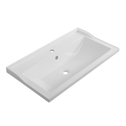 Раковина из искусственного камня Cezares GIUBILEO CZR-800/450-LV-MR-FS 100х45 подвесная цвет белый матовый 1 отверстие под смеситель