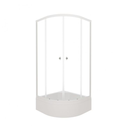 Душевой уголок Тритон Ультра Щ0000061812 90х90 стекло прозрачное профиль белый с поддоном