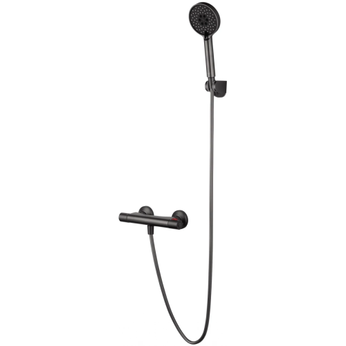 Смеситель для душа Wonzon & Woghand Inn WW-B2005-A-BGG настенный графит с термостатом