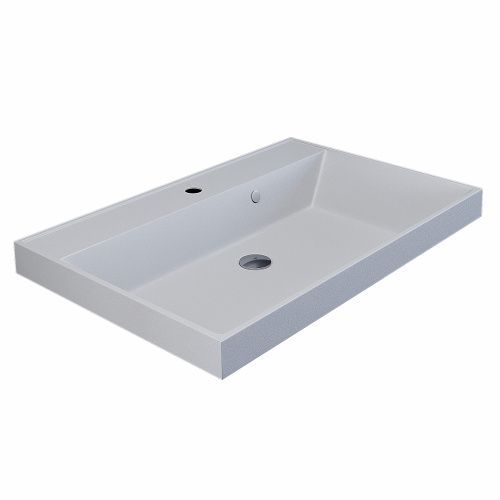 Раковина из искусственного камня Uperwood Classic Quartz 291030003 70х12 полувстраиваемая цвет белый