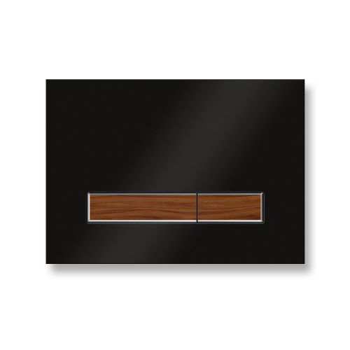 Клавиша смыва механическая Lavinia Boho RelFix 38050702 цвет черный глянцевый/темное дерево