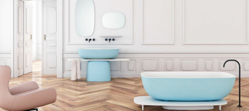 Ванна из искусственного камня Kolpa-San MILO 592480 174х75 отдельностоящая овальная с ножками