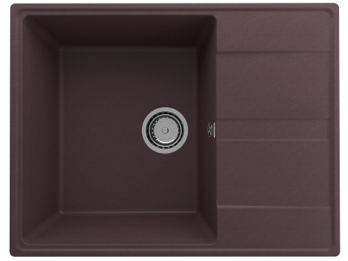 Кухонная мойка Ulgran Quartz Prima 650-06 65х50 цвет темно-коричневый поверхность матовая
