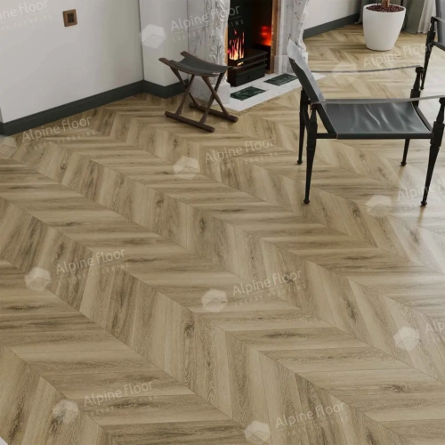 SPC ламинат Alpine Floor Chervon Alpine ECO 18-14 MC Вайпуа Chevron толщина 0.5 см 43 класс 600х127