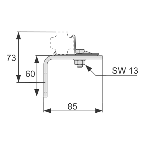 Крепление одинарное Tece TECEprofil 9030002 - фото 2