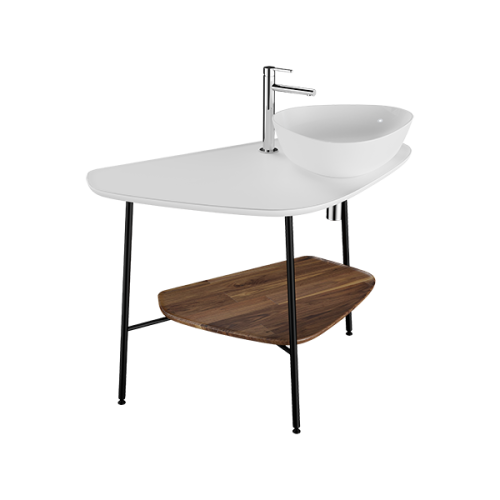 Консоль под раковину Vitra Plural 62581 104х62х73 напольная цвет белый матовый