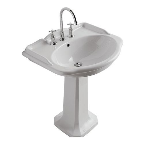 Раковина керамическая Globo Paestum 71 см PA006.BI*1 подвесная цвет белый 1 отверстие под смеситель