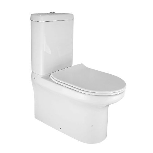 Унитаз-компакт напольный с бачком Creo Ceramique ARCHI AR1002R+RE1001T/AR1001T+AR1003 белый с сиденьем микролифт безободковый каскадный смыв