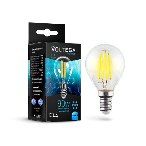 Лампа светодиодная Voltega Globe E14 9W Graphene 7137