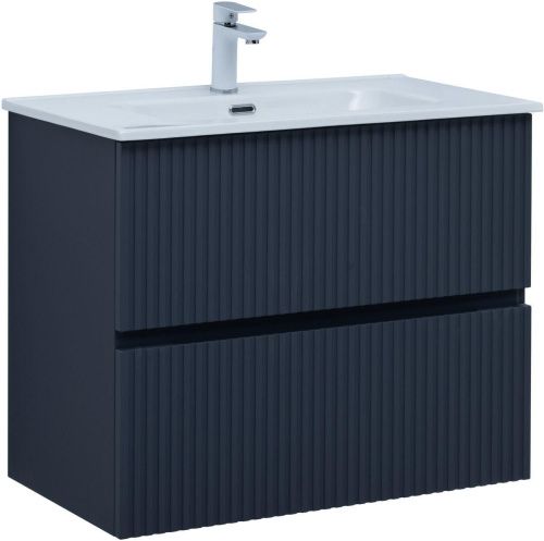 Тумба под раковину Aquanet Джейн 00313302 79х44х64 напольная/подвесная цвет синий