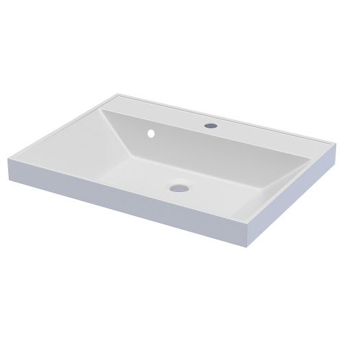 Раковина из литьевого мрамора Uperwood Classic 291020335 60х45 полувстраиваемая цвет белый глянцевый