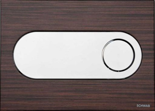 Клавиша смыва механическая Schwab Circle 5800814 цвет дерево/хром