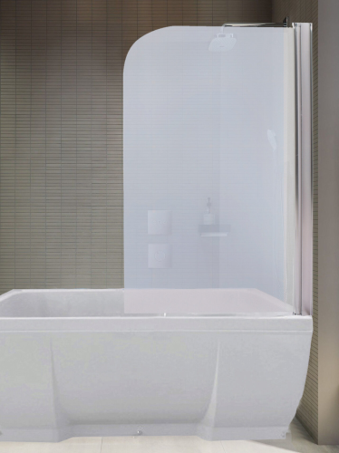 Душевая шторка на ванну River BAIKAL 10000001616 75х130 стекло прозрачное профиль хром глянцевый ориентация универсальная