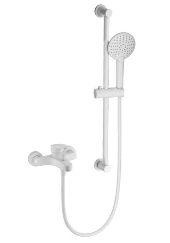 Душевой гарнитур со смесителем Wonzon & Woghand WW-C2501-MW настенный белый