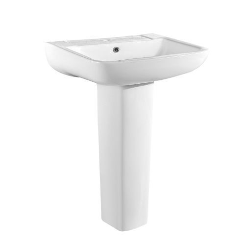 Раковина из санфаянса Loranto 55 см CS-BMP009 подвесная цвет белый без отверстий под смеситель