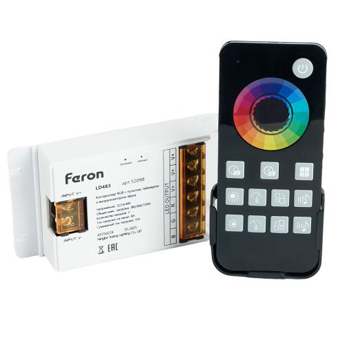 Контроллер RGB с пультом, таймером и визуализатором звука Feron 52098