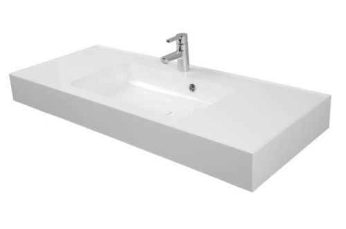 Раковина из литьевого мрамора Aquaton Ричмонд 1A70583KRD010 120х12 подвесная цвет белый 1 отверстие под смеситель