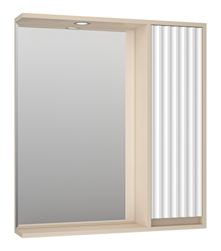 Зеркало-шкаф Brevita Balaton BAL-04075-03-01П 73х14х80 подвесной цвет белый/бежевый