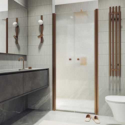 Душевая дверь Maybah Glass MGD-445-2 99х198 стекло матовое профиль бронза