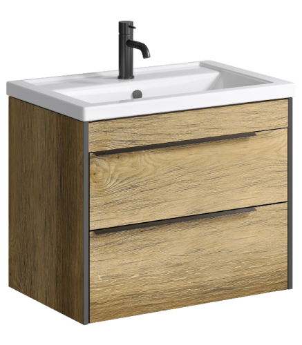 Тумба под раковину Aqwella Y FRG0107DB 68х44х56 подвесная цвет коричневый