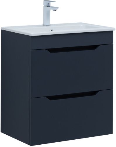 Тумба под раковину Aquanet Практика 00330458 58х39х64 напольная/подвесная цвет синий