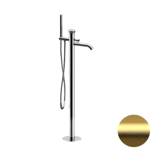 Смеситель для ванны Remer Element ET08BG напольный брашированное золото