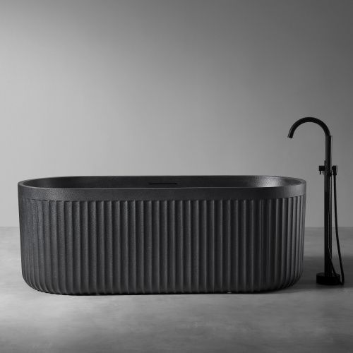 Ванна из искусственного камня Abber Stuttgart AM9925B 170х75 отдельностоящая овальная с каркасом