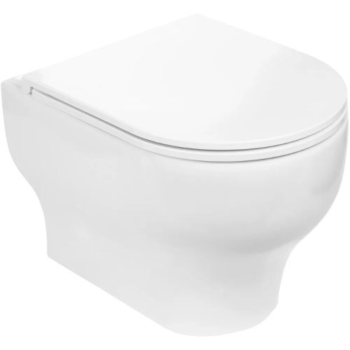 Унитаз подвесной WeltWasser 10000003807 белый глянцевый с сиденьем микролифт безободковый душевой смыв