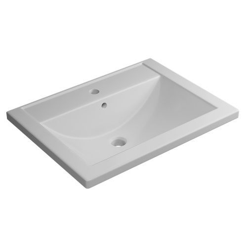 Раковина из литьевого мрамора Uperwood Foster 291020340 60х41 полувстраиваемая цвет белый