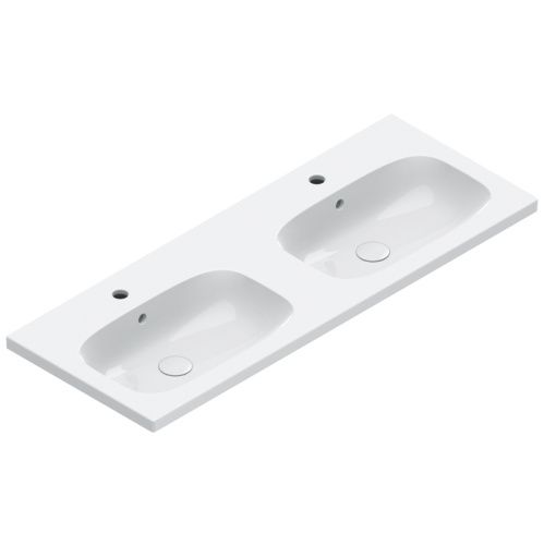 Раковина керамическая Catalano Alvea 120 см 621222001 подвесная цвет белый 1 отверстие под смеситель