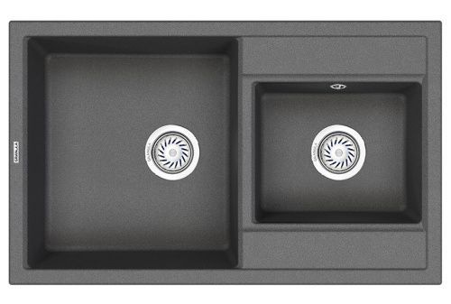 Кухонная мойка Granula 8201, ГРАФИТ 82х50 цвет графит поверхность матовая