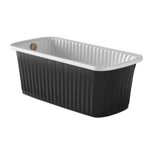 Ванна из искусственного мрамора Migliore OLIVIA PANELLO 24376 174х80 отдельностоящая прямоугольная с ножками