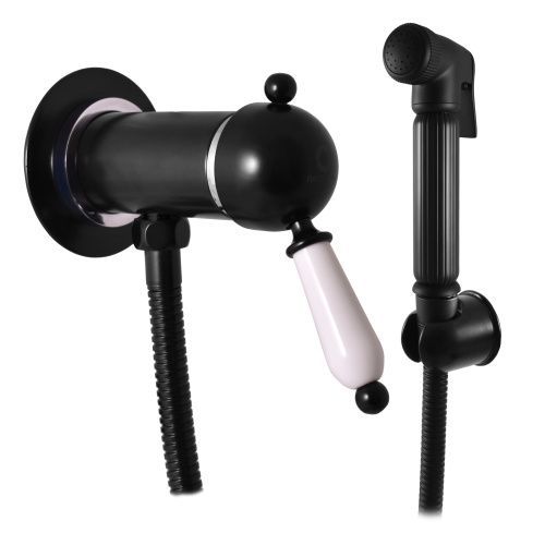 Гигиенический душ со смесителем RavSlezak LABE L547/1CMATC черный матовый