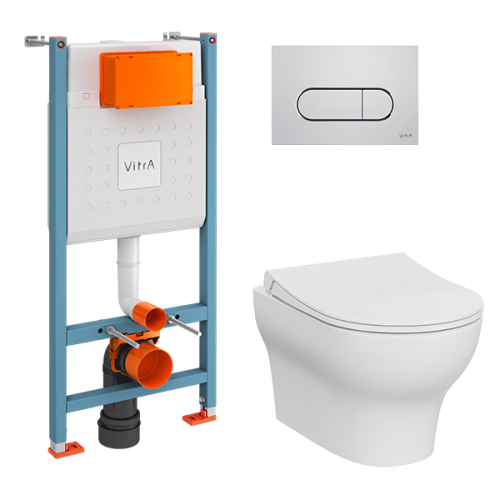 Комплект унитаз с инсталляцией Vitra Zentrum Round 9879B003-7200