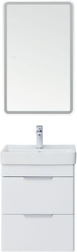 Тумба под раковину Aquanet Ирис new 00310143 50х42х65 напольная/подвесная цвет белый