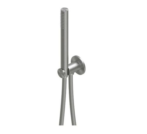 Душевой гарнитур QuadroDesign Levo 13 66 AS настенный сталь шлифованная/брашированная